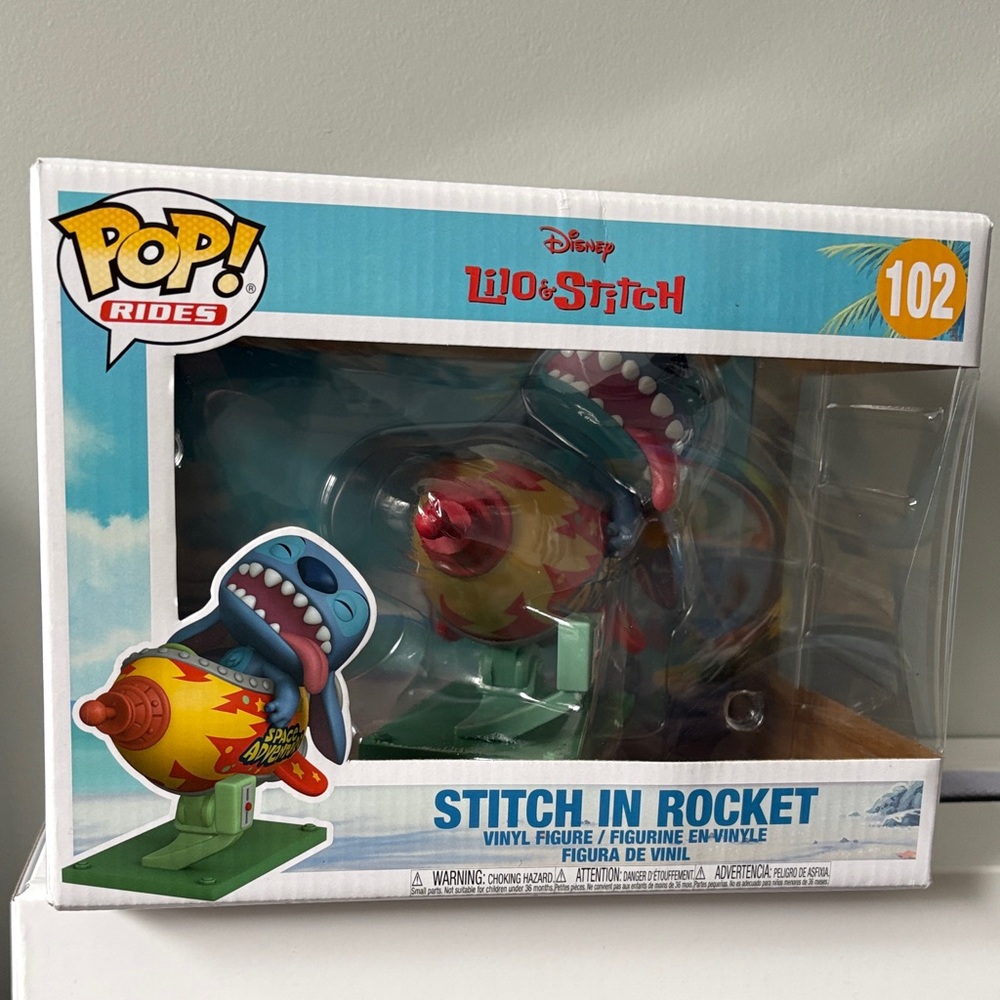 NIB! Rare Stitch collectible❣️‼️ Funko “Stitch in Rocket” Pop! Rides Figure